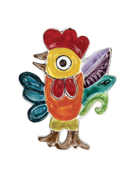 Gallo in Bassorilievo UCR361-07 ceramiche de simone