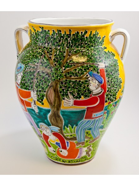 Vase DS Harvesting of Olives VS673GR