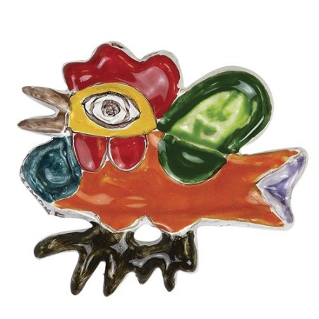 Gallo in Bassorilievo UCR361-05 ceramiche de simone