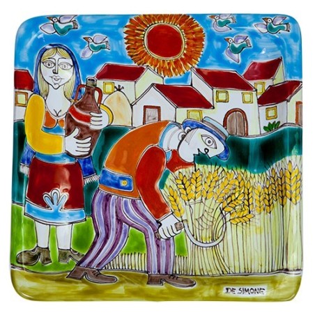 Squared Plate 24x24 DS Wheat harvest