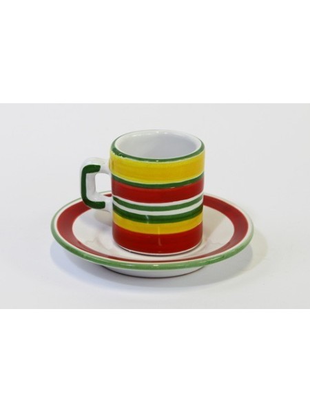 Coffee Cup with Saucer desimone pottery Procida