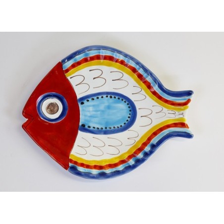 Piatto piano ceramica a forma di Pesce de simone PT2PE