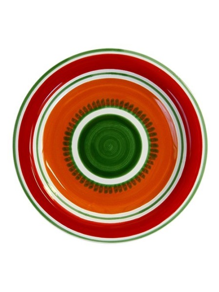 Sicilian handmade ceramic Round Plate Ischia PTIS de simone pottery
