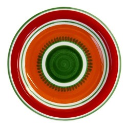 Sicilian handmade ceramic Round Plate Ischia PTIS de simone pottery