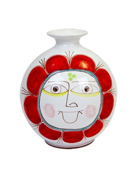 sicilian handmade Vase Folk sun de simone pottery VS507FK