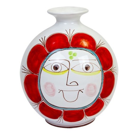 sicilian handmade Vase Folk sun de simone pottery VS507FK