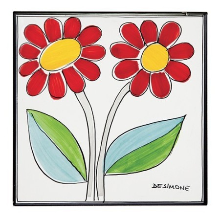Piastrella Folk Fiori Ceramiche De Simone PI297FK-04F