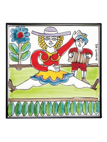 Ceramic Wall Tile Folk Dance PI297FK-21G
