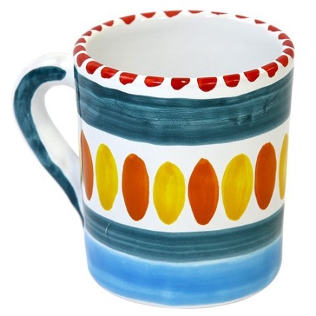 Tazza Mug Ceramiche De Simone decorata a mano Solunto