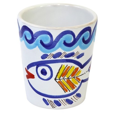 Handmade sicilian ceramic Glass Levante de simone pottery
