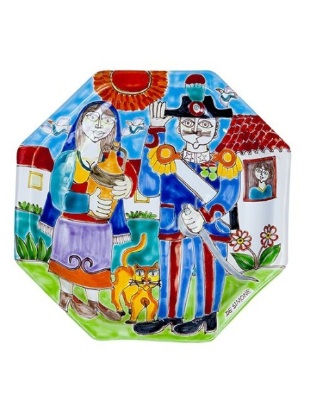 Octagonal Plate Folk DS POT25DS-03