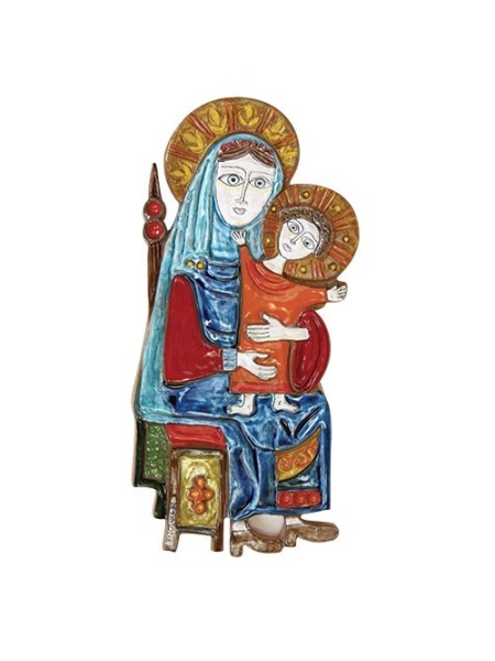 Madonna and Child ceramic Bedside de simone sicilian pottery MD736BR