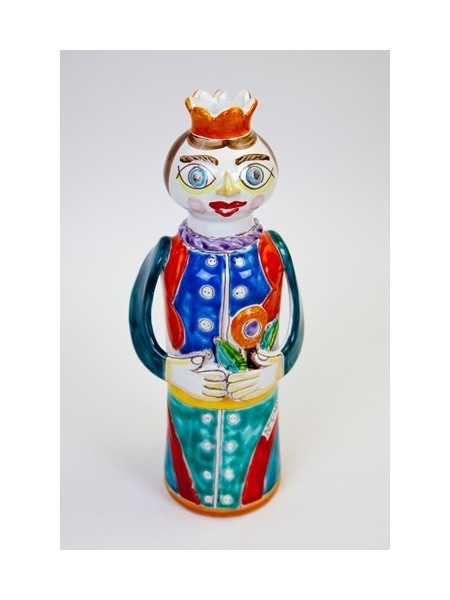 sicilian ceramic statue queen pl255 desimone pottery