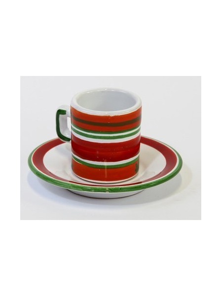 Coffee Cup with Saucer Capri Ceramiche De Simone Pottery