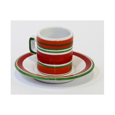Coffee Cup with Saucer Capri Ceramiche De Simone Pottery