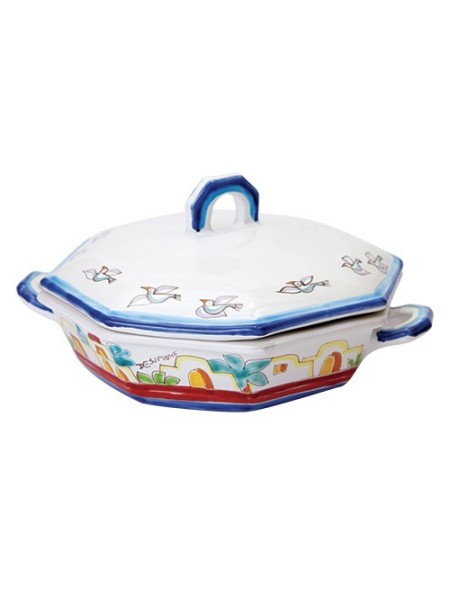 Octagonal Soup Bowl Dammusi