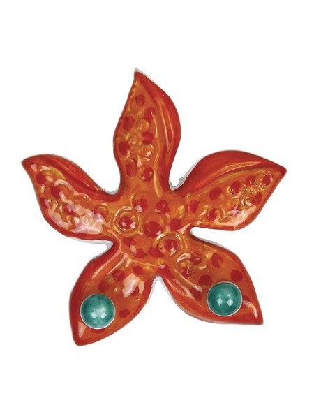 handmade sicilian ceramic Wall Hooks starfish APP294-01 de simone pottery