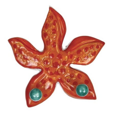handmade sicilian ceramic Wall Hooks starfish APP294-01 de simone pottery