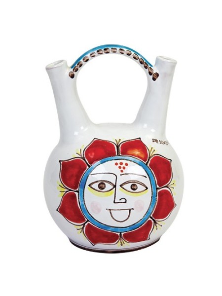 Pitcher Folk sun sicilian handmade pottery ceramiche de simone BR119FK