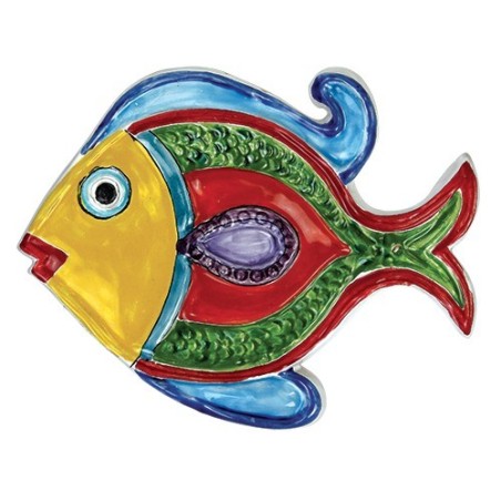 Pesce in Bassorilievo ceramiche de simone PER320/S-3