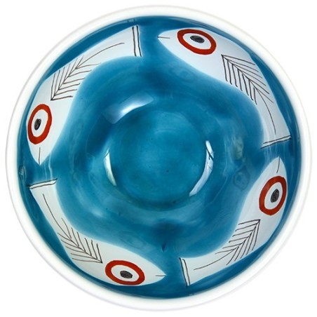 Sicilian round ceramic Appetizers Plate de simone pottery Itaca BUFIT