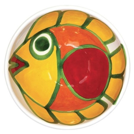 Sicilian round ceramic Appetizers Plate de simone pottery Panarea BUFPN