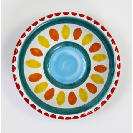 Sicilian round ceramic Appetizers Plate de simone pottery BUFSO