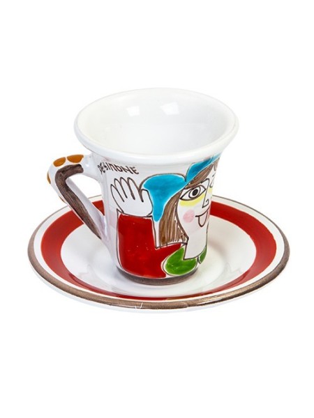 Tazzina caffè piattino Folk TZZ57FK