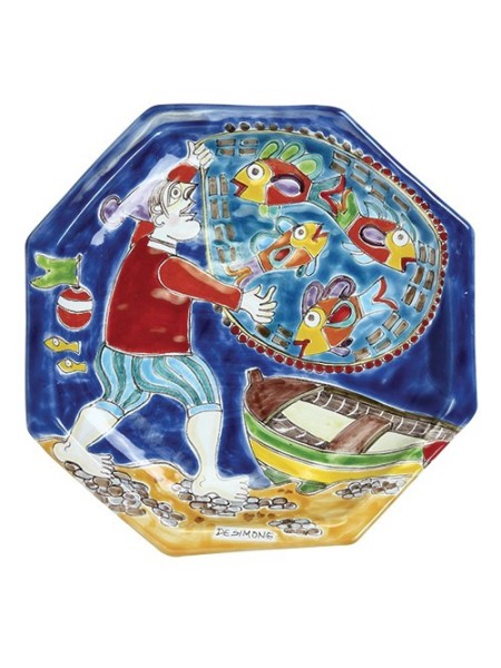 Octagonal Plate Folk DS POT25DS-06
