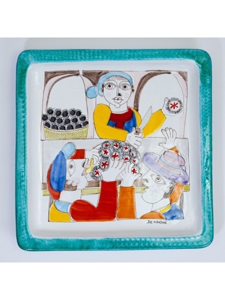 Piatto Quadrato Folk PQ37FK